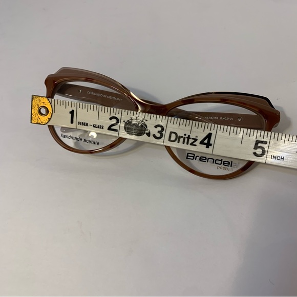 Brendel Handmade Acetate Pink Blush Taupe Tortoise Frames with Gold Accents - Picture 11 of 13